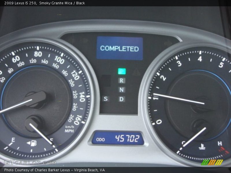 Smoky Granite Mica / Black 2009 Lexus IS 250