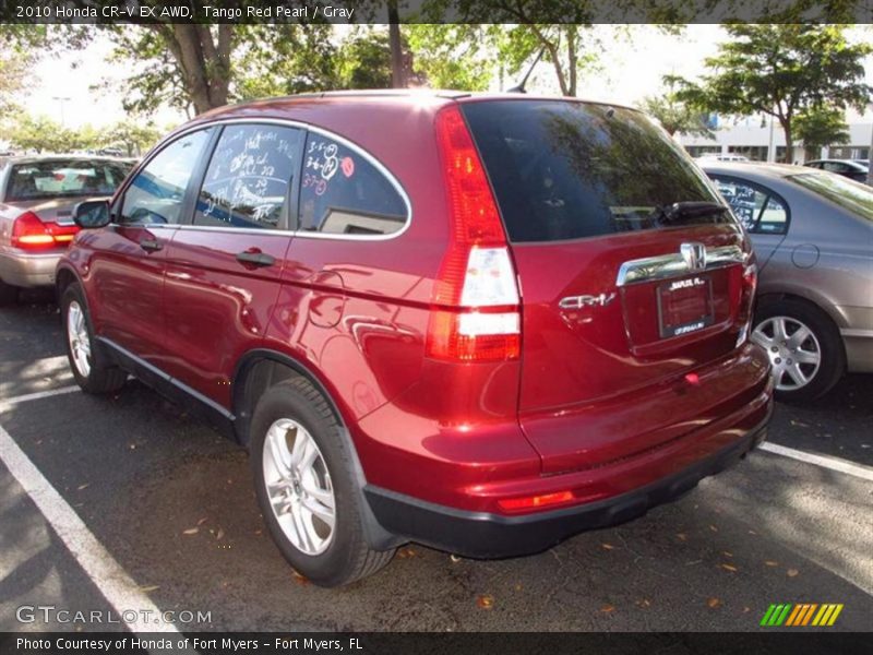 Tango Red Pearl / Gray 2010 Honda CR-V EX AWD