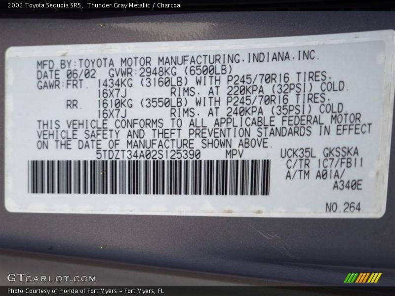 1C7 - 2002 Toyota Sequoia SR5