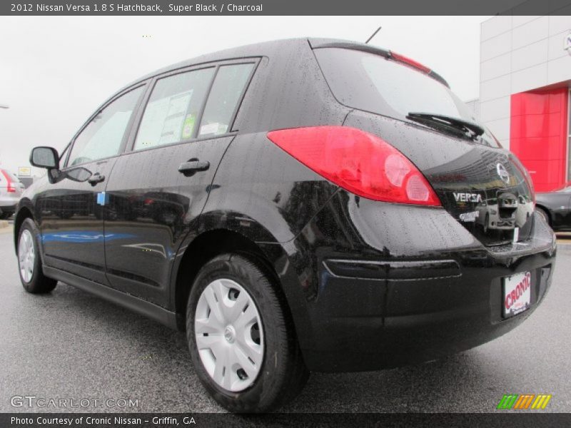 Super Black / Charcoal 2012 Nissan Versa 1.8 S Hatchback