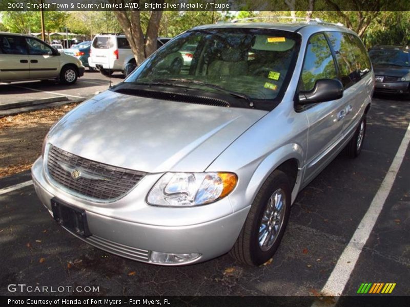 Bright Silver Metallic / Taupe 2002 Chrysler Town & Country Limited AWD