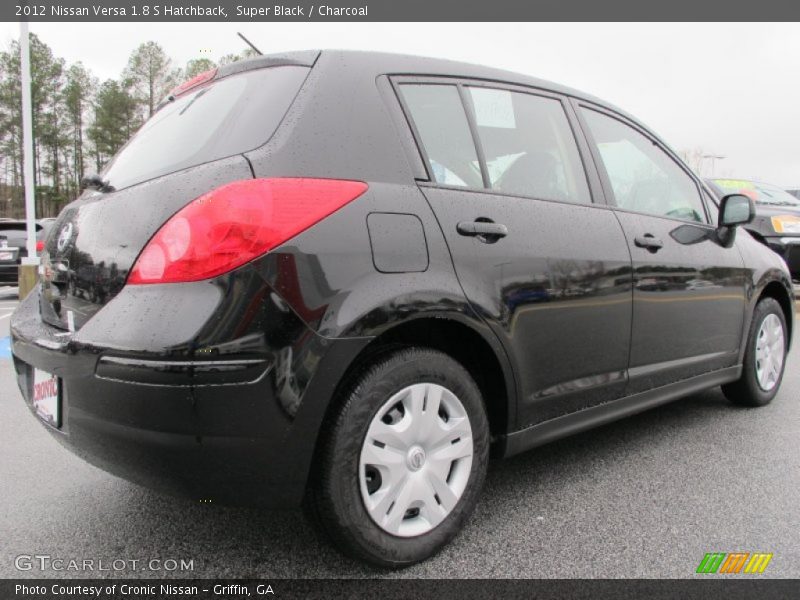 Super Black / Charcoal 2012 Nissan Versa 1.8 S Hatchback