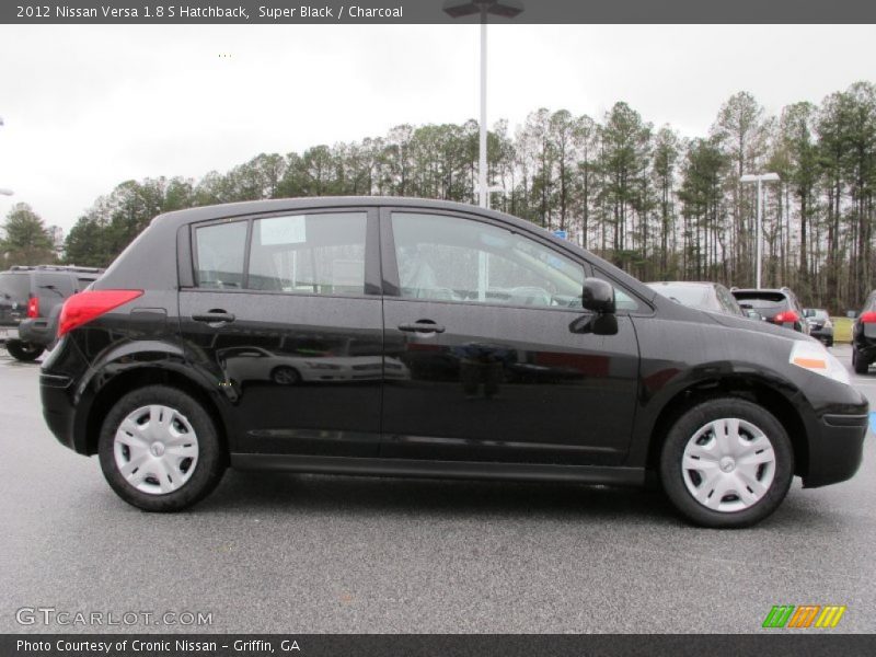 Super Black / Charcoal 2012 Nissan Versa 1.8 S Hatchback