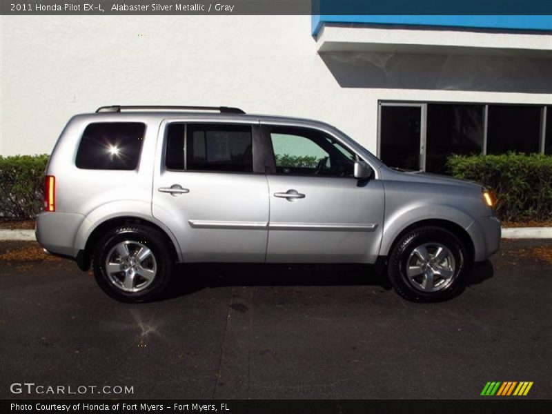 Alabaster Silver Metallic / Gray 2011 Honda Pilot EX-L