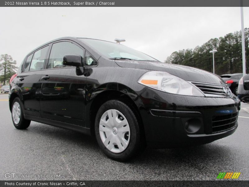 Super Black / Charcoal 2012 Nissan Versa 1.8 S Hatchback
