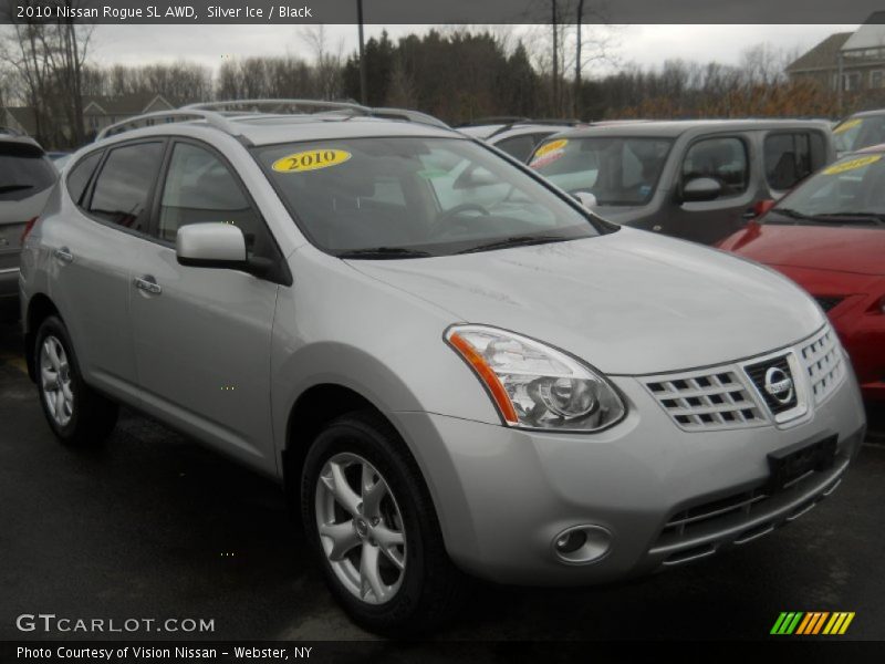 Silver Ice / Black 2010 Nissan Rogue SL AWD