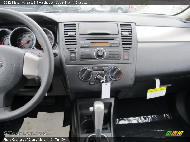 Super Black / Charcoal 2012 Nissan Versa 1.8 S Hatchback