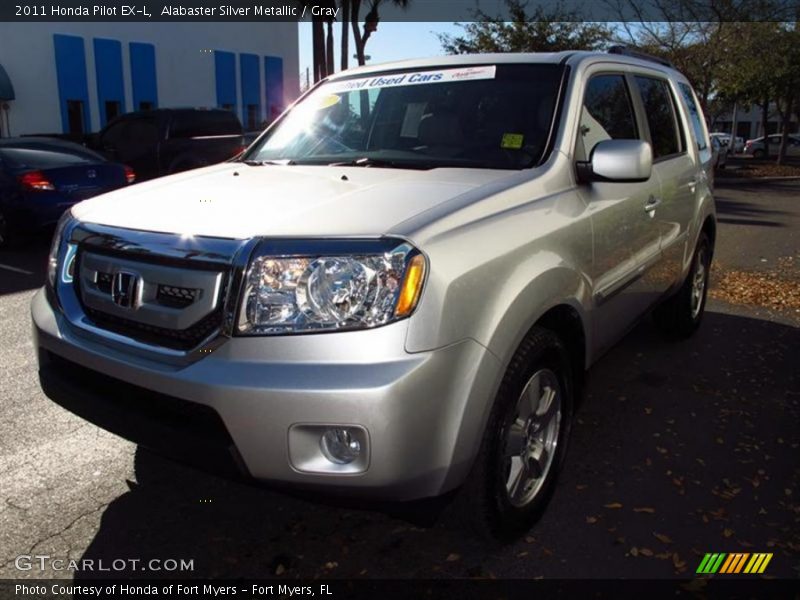 Alabaster Silver Metallic / Gray 2011 Honda Pilot EX-L