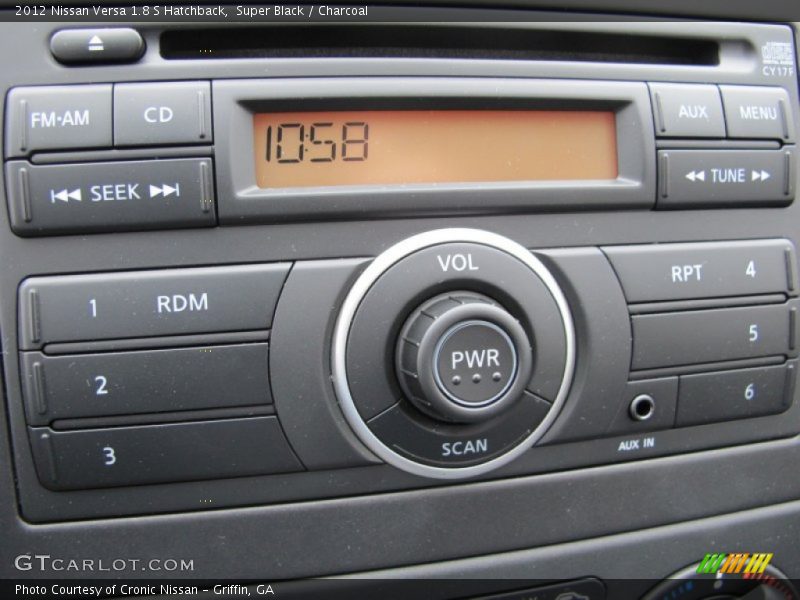 Super Black / Charcoal 2012 Nissan Versa 1.8 S Hatchback