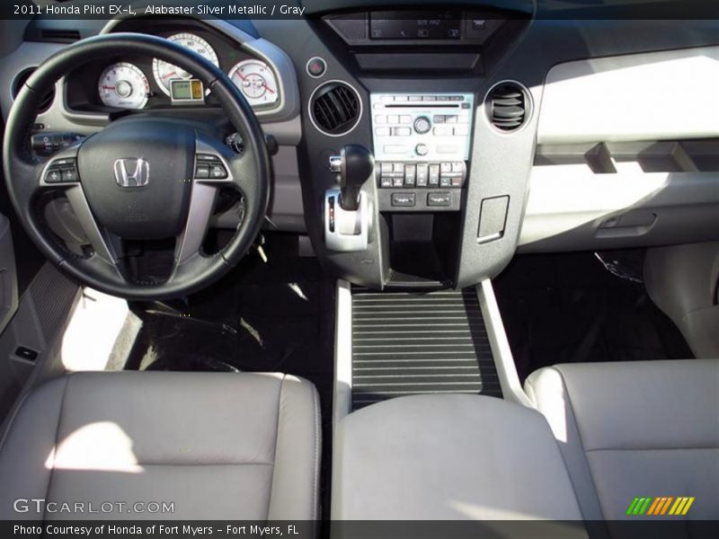 Alabaster Silver Metallic / Gray 2011 Honda Pilot EX-L