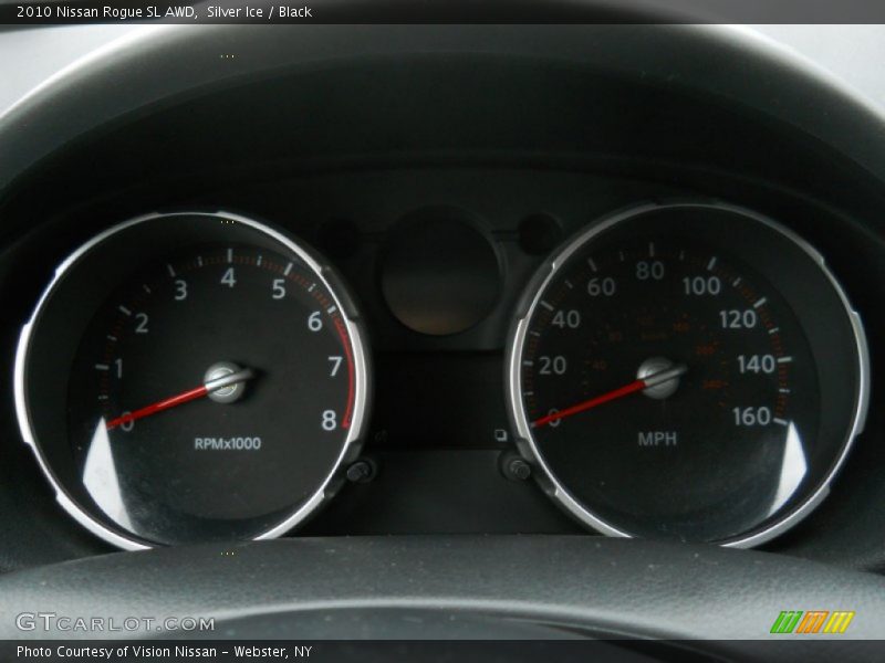 Silver Ice / Black 2010 Nissan Rogue SL AWD