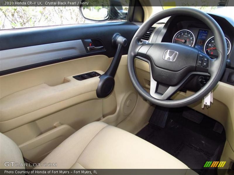 Crystal Black Pearl / Ivory 2010 Honda CR-V LX
