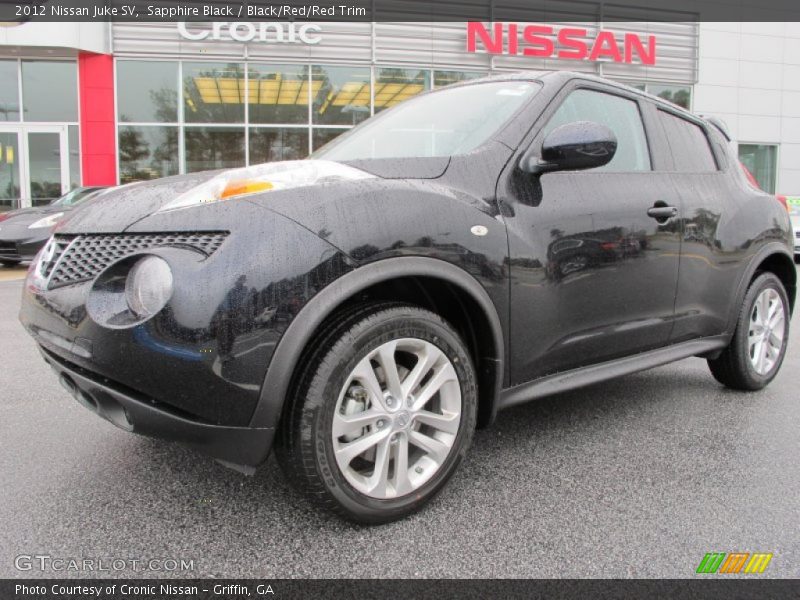 Sapphire Black / Black/Red/Red Trim 2012 Nissan Juke SV