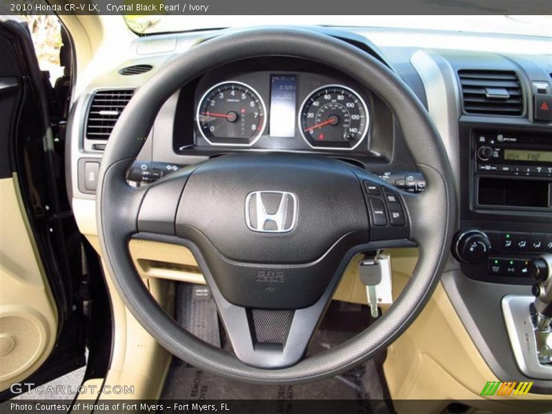 Crystal Black Pearl / Ivory 2010 Honda CR-V LX
