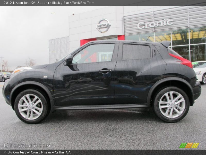 Sapphire Black / Black/Red/Red Trim 2012 Nissan Juke SV