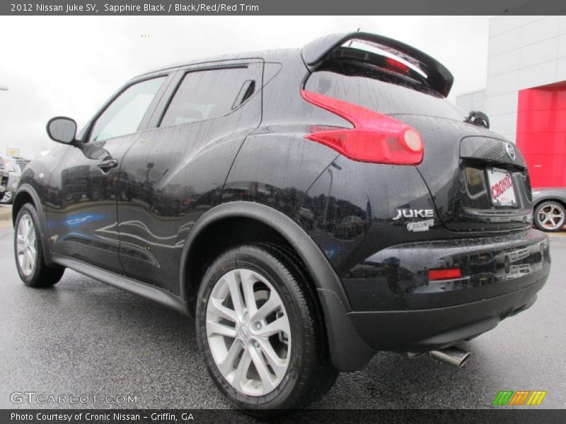 Sapphire Black / Black/Red/Red Trim 2012 Nissan Juke SV