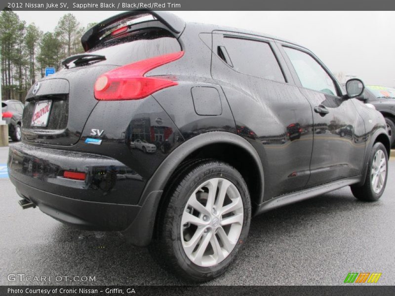 Sapphire Black / Black/Red/Red Trim 2012 Nissan Juke SV