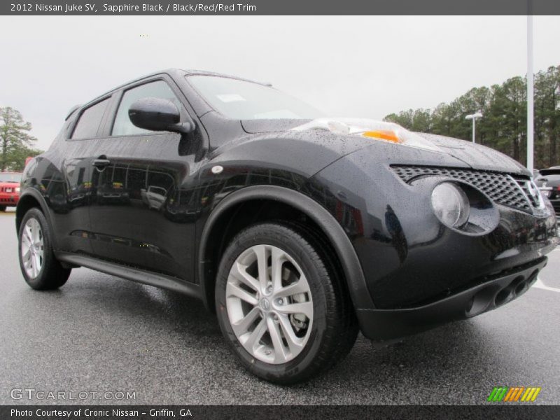 Sapphire Black / Black/Red/Red Trim 2012 Nissan Juke SV