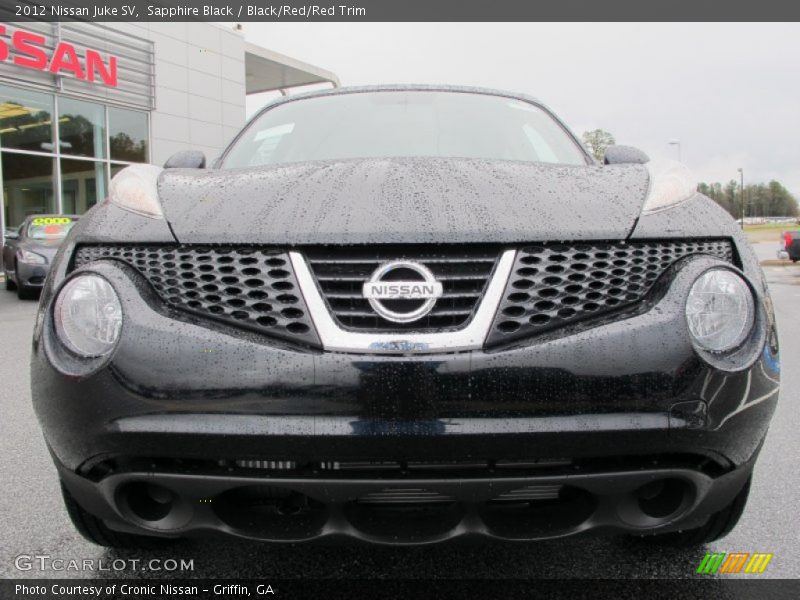 Sapphire Black / Black/Red/Red Trim 2012 Nissan Juke SV