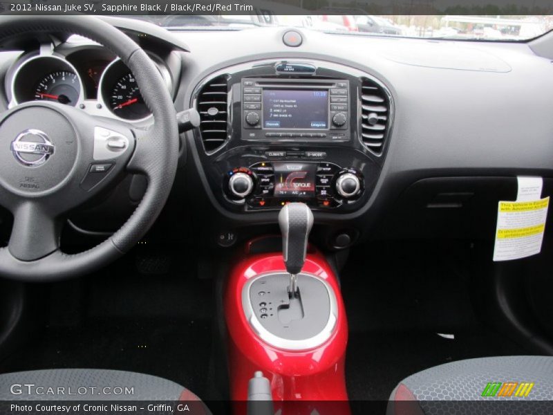 Sapphire Black / Black/Red/Red Trim 2012 Nissan Juke SV