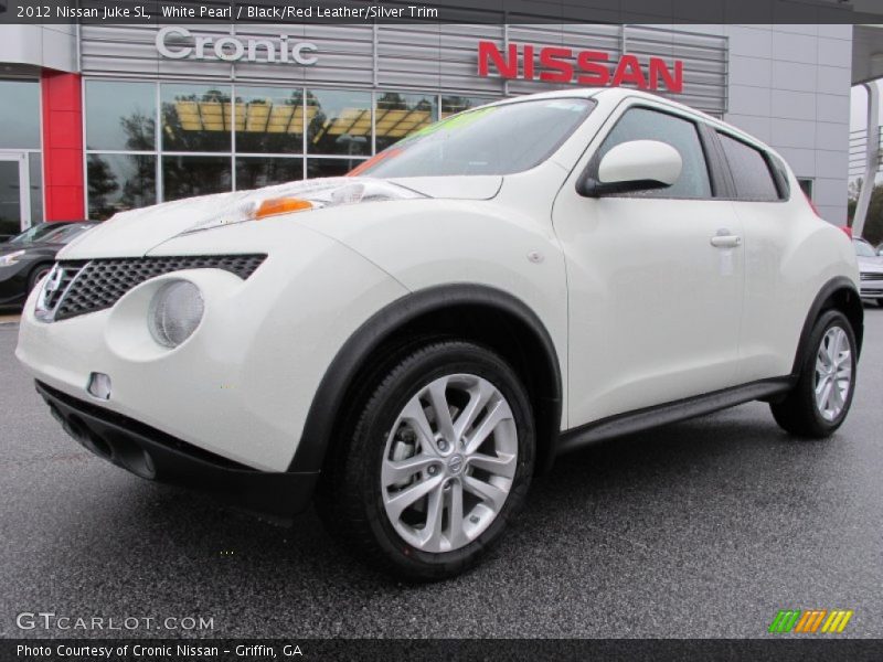 White Pearl / Black/Red Leather/Silver Trim 2012 Nissan Juke SL