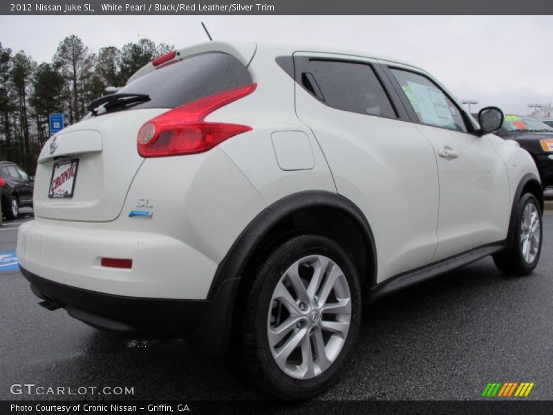 White Pearl / Black/Red Leather/Silver Trim 2012 Nissan Juke SL