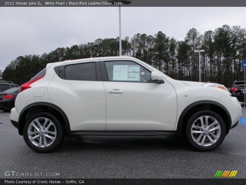 White Pearl / Black/Red Leather/Silver Trim 2012 Nissan Juke SL