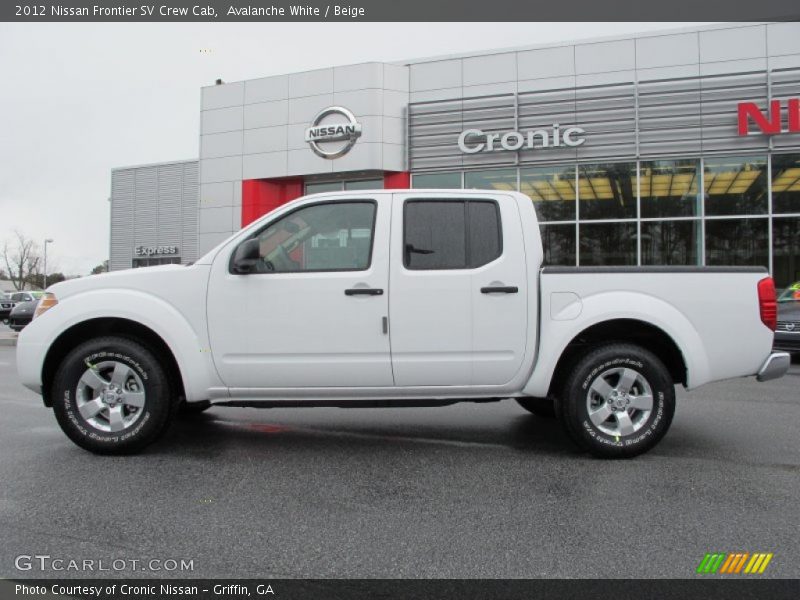 Avalanche White / Beige 2012 Nissan Frontier SV Crew Cab