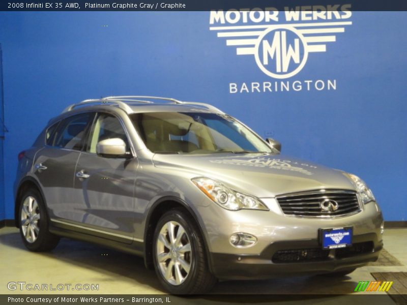 Platinum Graphite Gray / Graphite 2008 Infiniti EX 35 AWD