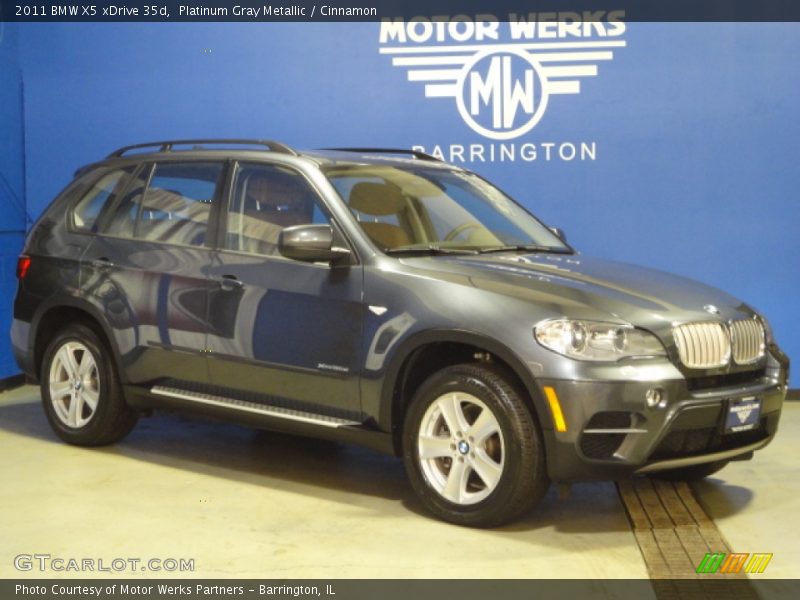 Platinum Gray Metallic / Cinnamon 2011 BMW X5 xDrive 35d
