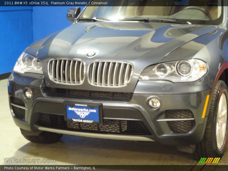 Platinum Gray Metallic / Cinnamon 2011 BMW X5 xDrive 35d
