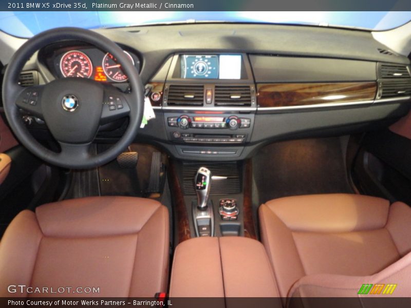 Platinum Gray Metallic / Cinnamon 2011 BMW X5 xDrive 35d