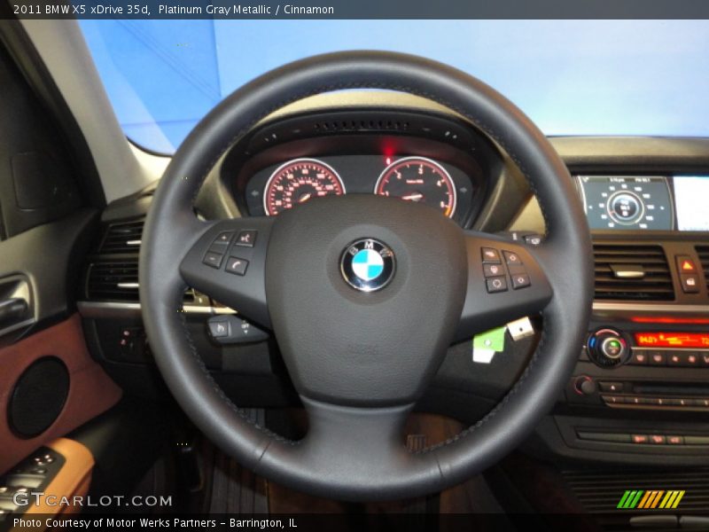 Platinum Gray Metallic / Cinnamon 2011 BMW X5 xDrive 35d