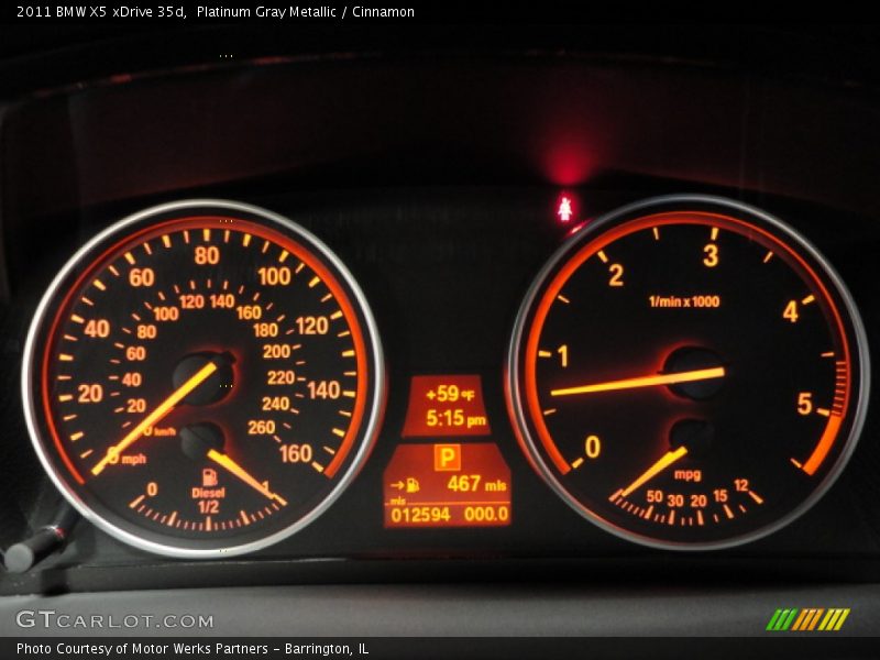 Platinum Gray Metallic / Cinnamon 2011 BMW X5 xDrive 35d