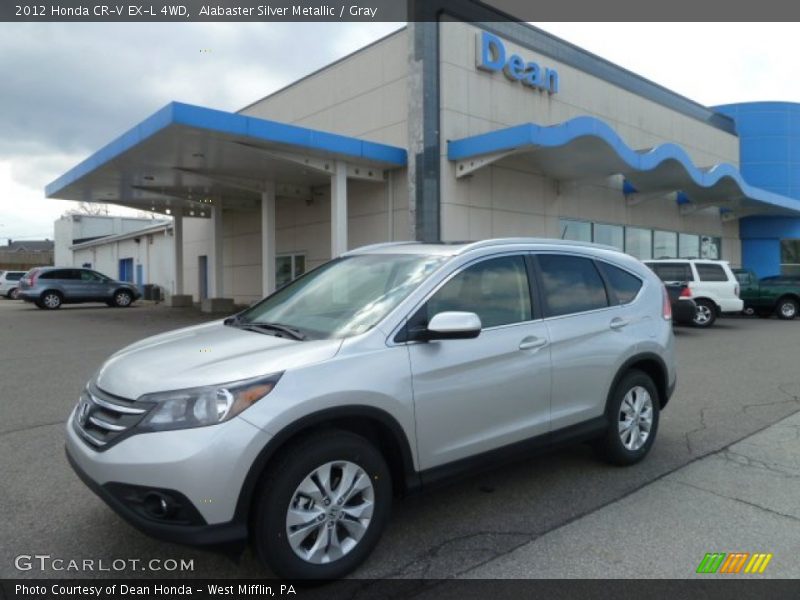 Alabaster Silver Metallic / Gray 2012 Honda CR-V EX-L 4WD