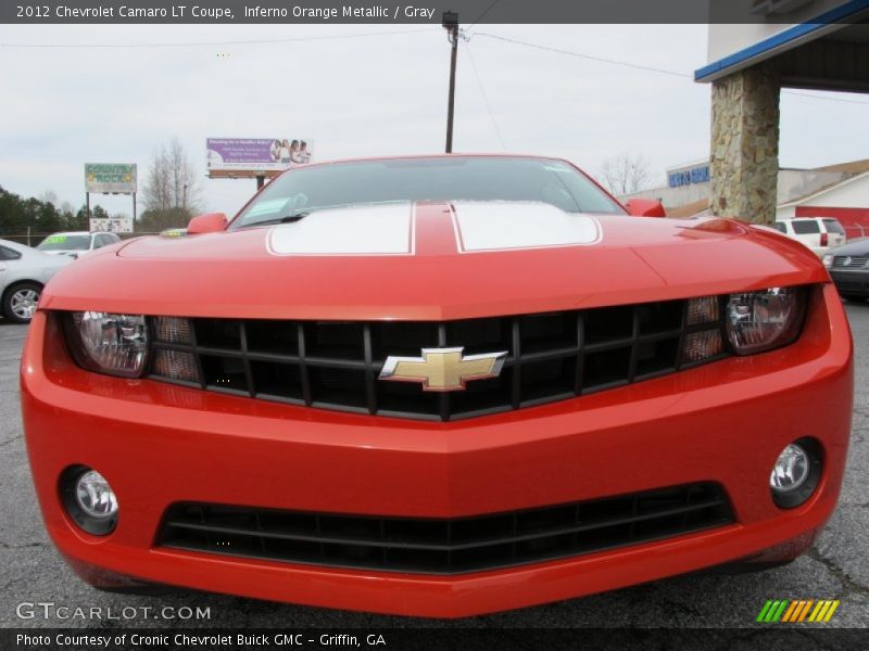 Inferno Orange Metallic / Gray 2012 Chevrolet Camaro LT Coupe