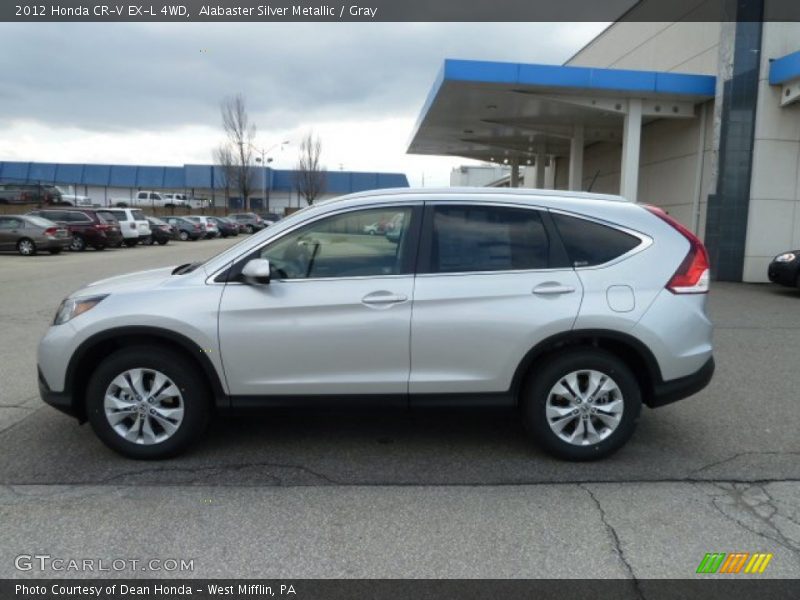 Alabaster Silver Metallic / Gray 2012 Honda CR-V EX-L 4WD