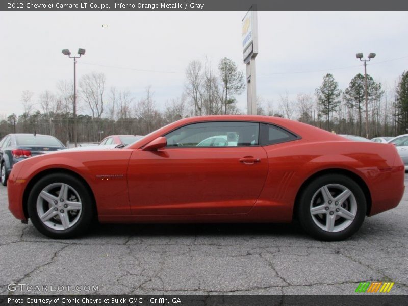 Inferno Orange Metallic / Gray 2012 Chevrolet Camaro LT Coupe