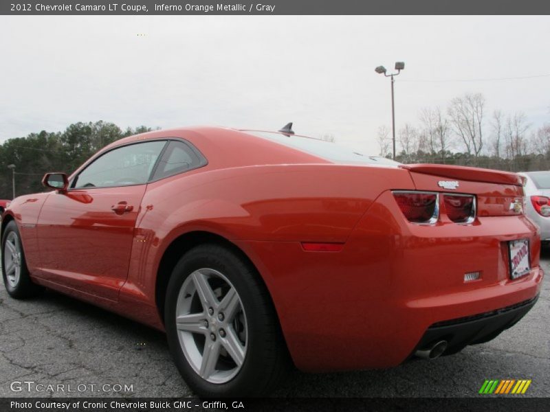 Inferno Orange Metallic / Gray 2012 Chevrolet Camaro LT Coupe