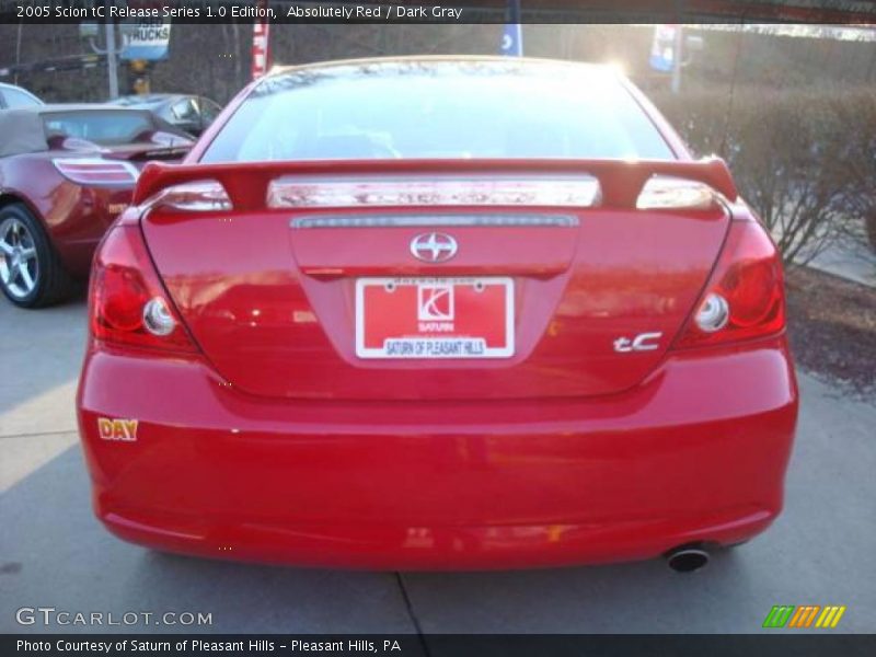 Absolutely Red / Dark Gray 2005 Scion tC Release Series 1.0 Edition
