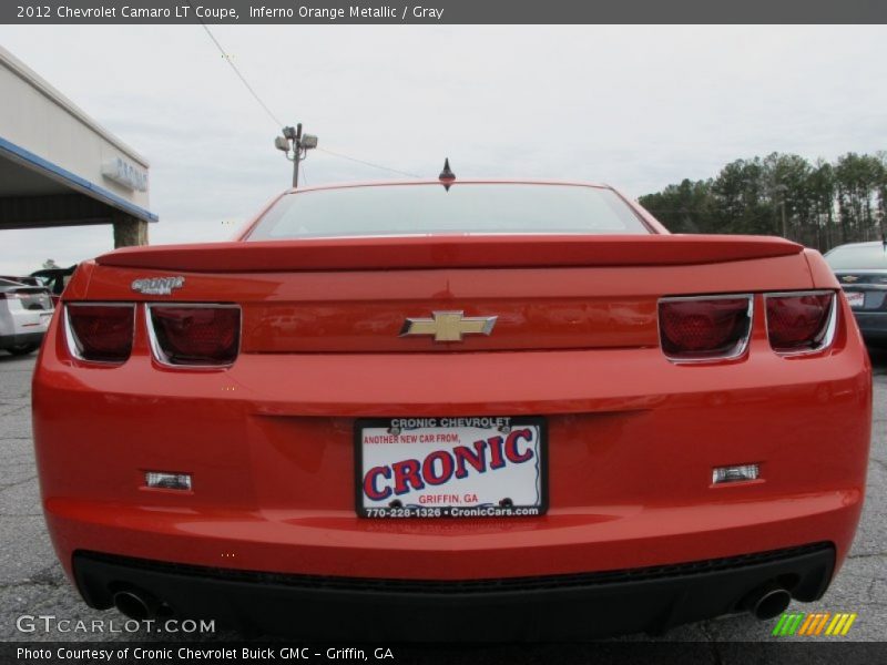 Inferno Orange Metallic / Gray 2012 Chevrolet Camaro LT Coupe