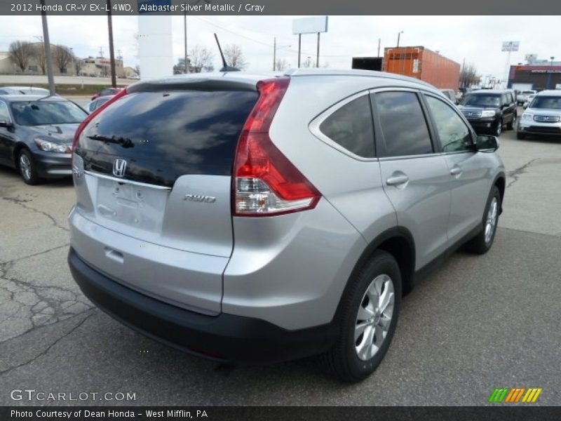 Alabaster Silver Metallic / Gray 2012 Honda CR-V EX-L 4WD