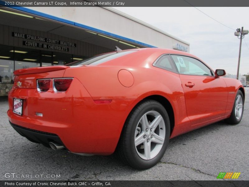 Inferno Orange Metallic / Gray 2012 Chevrolet Camaro LT Coupe