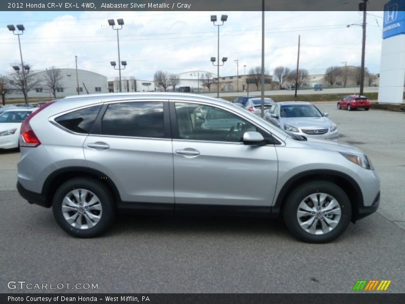 Alabaster Silver Metallic / Gray 2012 Honda CR-V EX-L 4WD