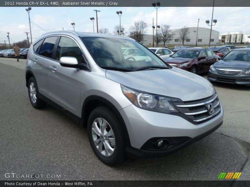 Alabaster Silver Metallic / Gray 2012 Honda CR-V EX-L 4WD