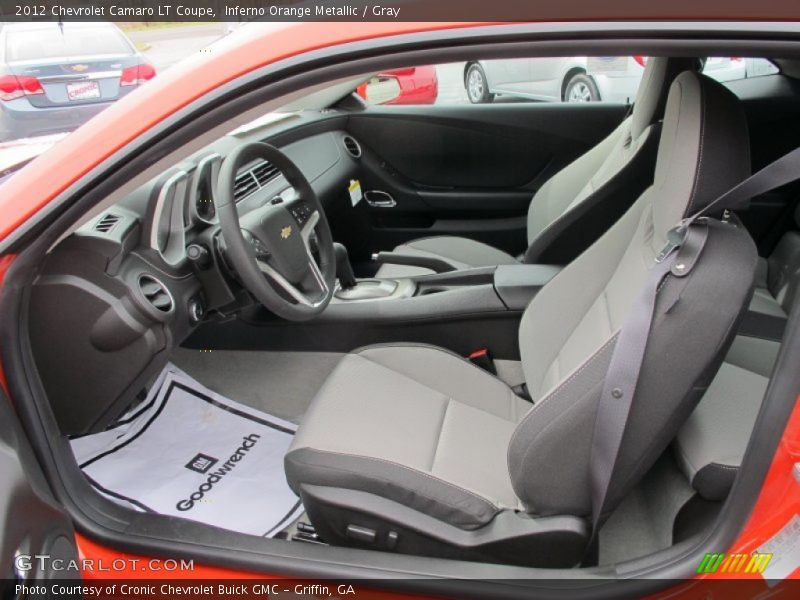 Inferno Orange Metallic / Gray 2012 Chevrolet Camaro LT Coupe