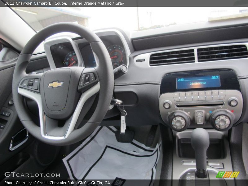 Inferno Orange Metallic / Gray 2012 Chevrolet Camaro LT Coupe