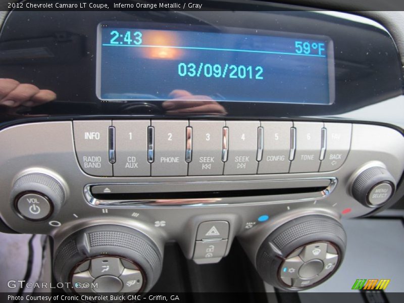 Inferno Orange Metallic / Gray 2012 Chevrolet Camaro LT Coupe