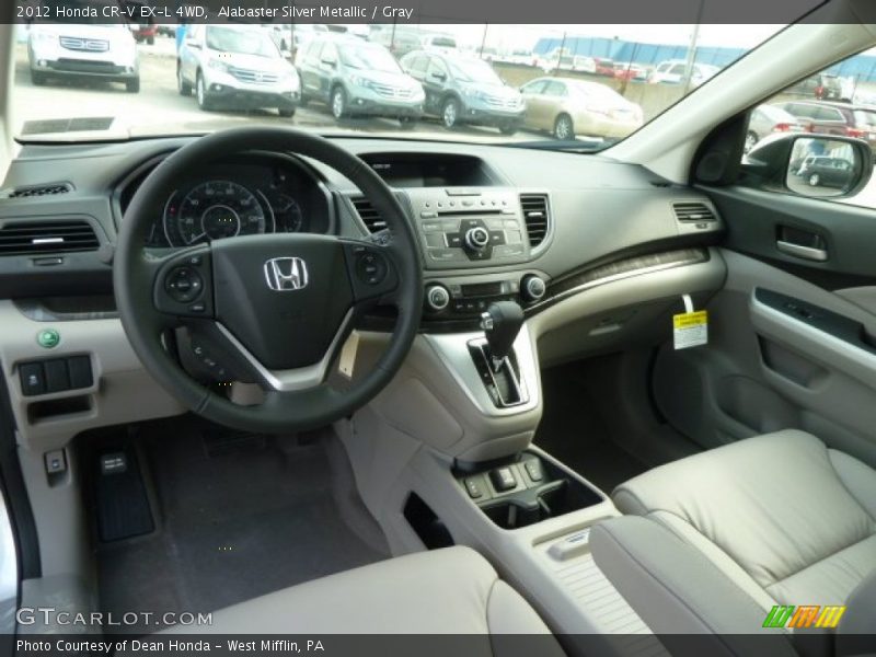 Alabaster Silver Metallic / Gray 2012 Honda CR-V EX-L 4WD