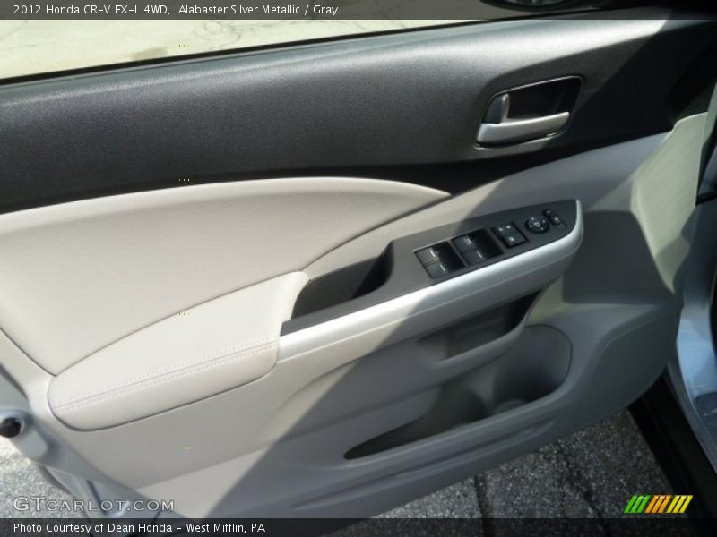 Alabaster Silver Metallic / Gray 2012 Honda CR-V EX-L 4WD